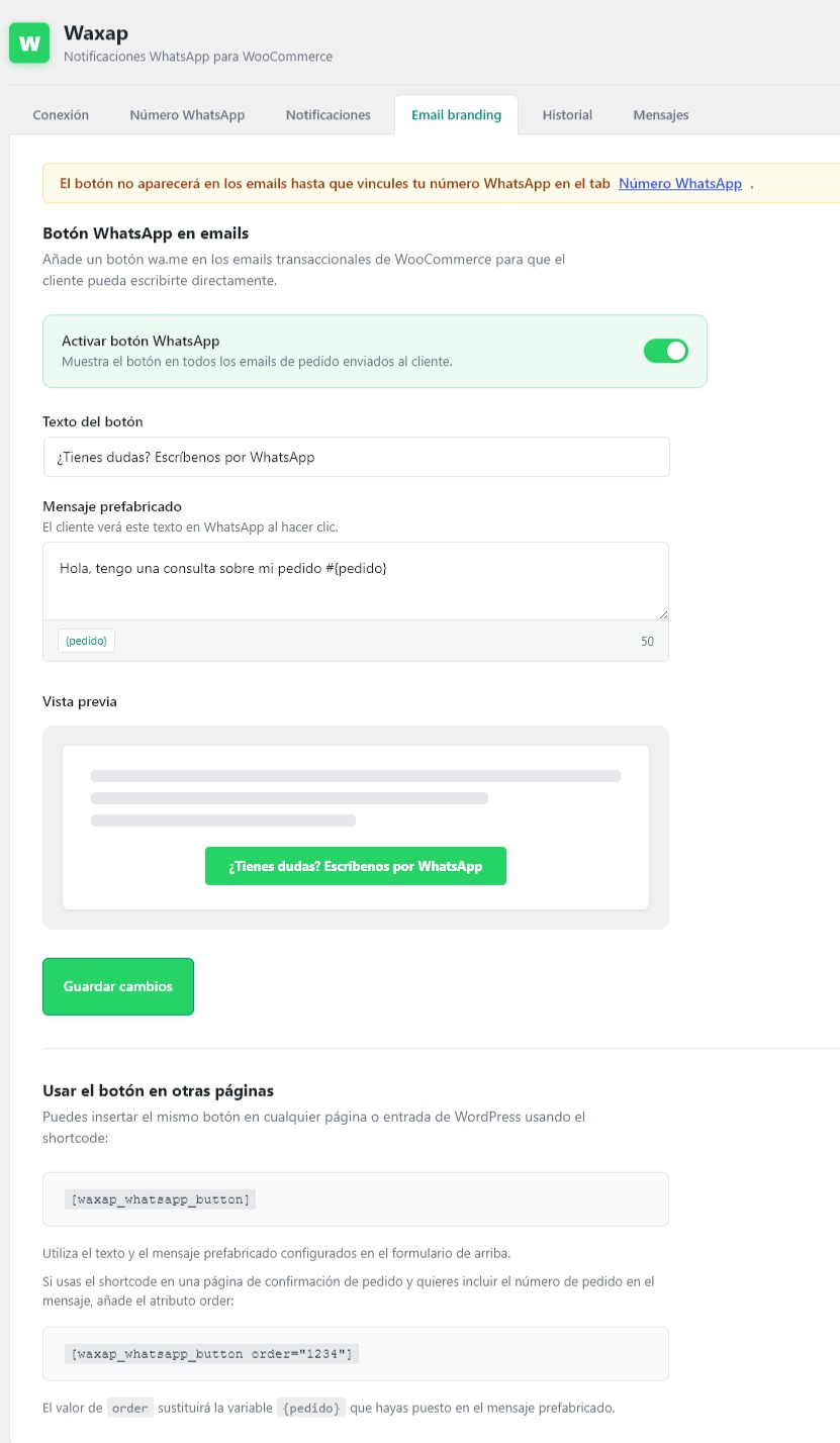 Botón de WhatsApp en tus emails